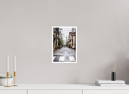 20 x 30 cm, Impression Fine Art Rue tranquille sous la pluie