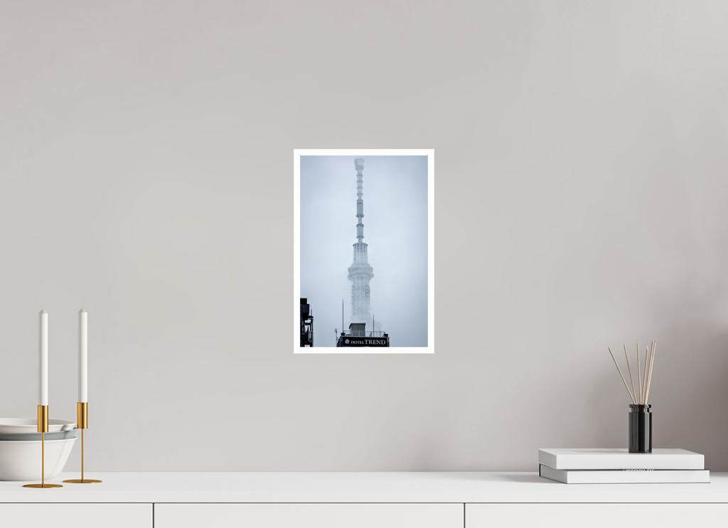 20 x 30 cm, Impression Fine Art Skytree dans la brume
